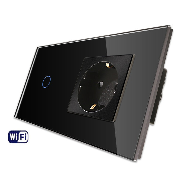 Interruptor táctil simple o doble con enchufe wifi