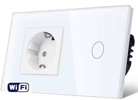 Interruptor táctil simple o doble con enchufe wifi