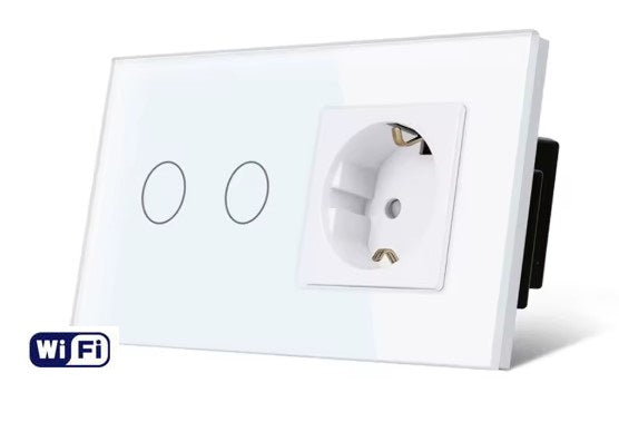 Interruptor táctil simple o doble con enchufe wifi